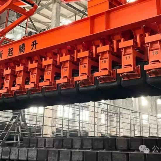 Carbon anode handling crane in aluminum production