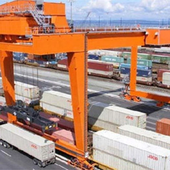 Rail-Mounted Gantry Crane lifting ISO containers
