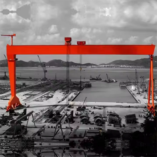 Marine gantry hoist for dockyard assembly