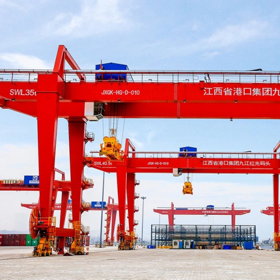 High-capacity Rail-Mounted Gantry Crane operation