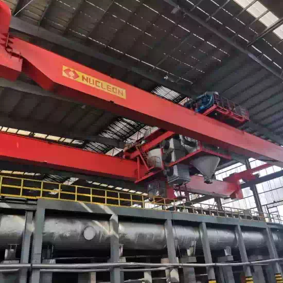 FTM crane for carbon anode transfer and unloading