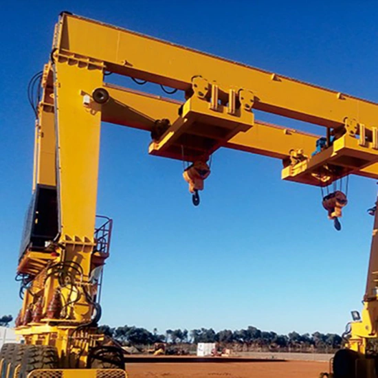 RTG Crane with rubber wheels for smooth mobility