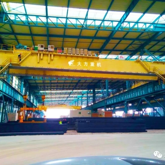 Overhead crane with slab clamping system