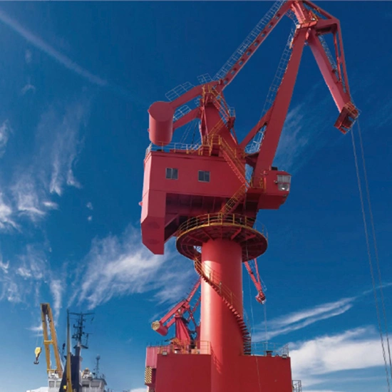 Four-link mobile gantry crane for warehouses