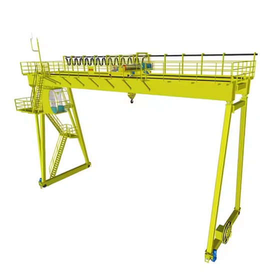 Portable gantry crane with steel construction
