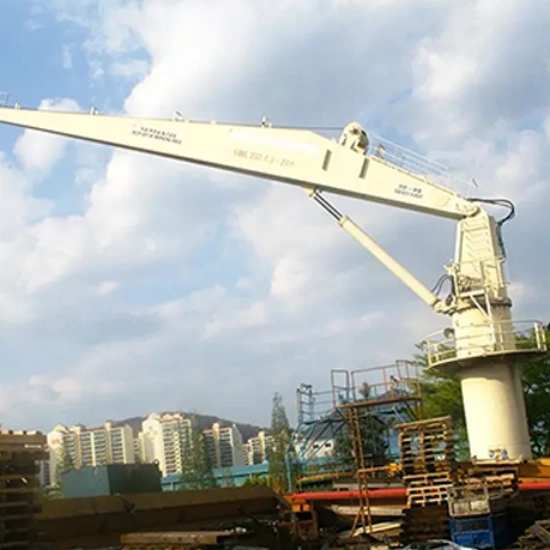 Extendable Boom Crane on Vessels