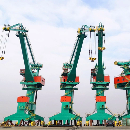 Gantry crane with four-link suspension system