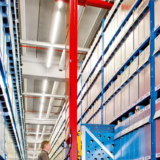 Automated KBK Stacker with Fork Attachment for Pallets