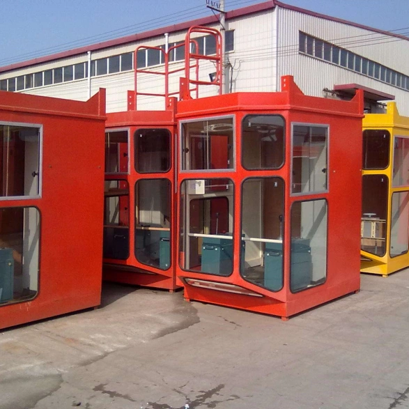 Modern Crane Operator Cabin with Advanced Control Systems