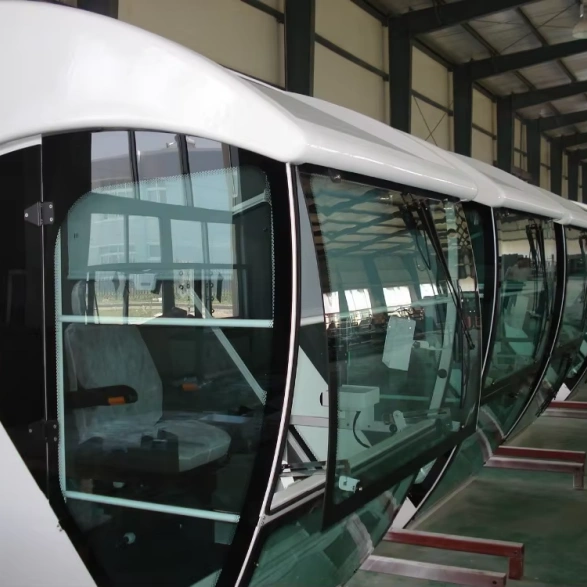 Spacious and Climate-Controlled Crane Operator Cabin Workplace