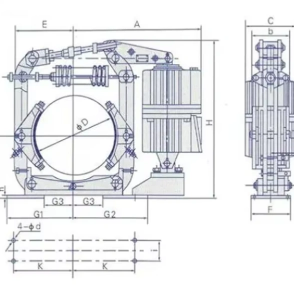 Close-Up of High-Performance Crane Electro Magnetic Disc Brake design