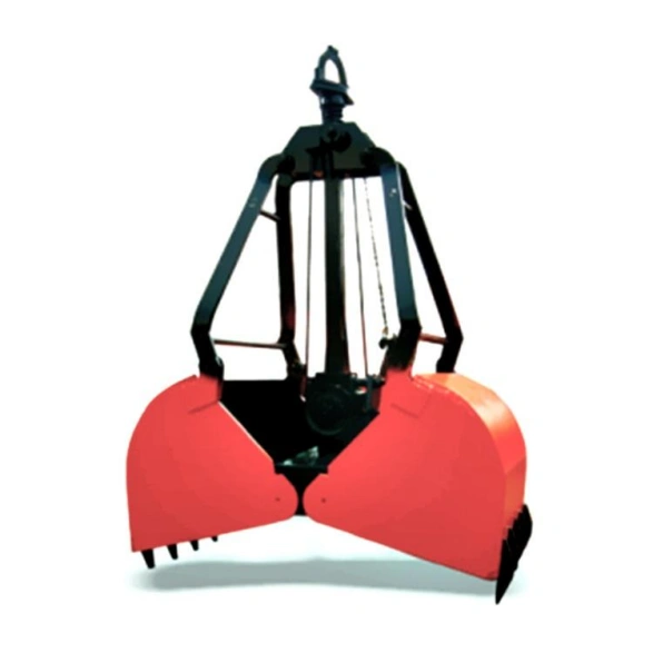 Orange peel gripper for handling scrap metal, demolition waste, and garbage