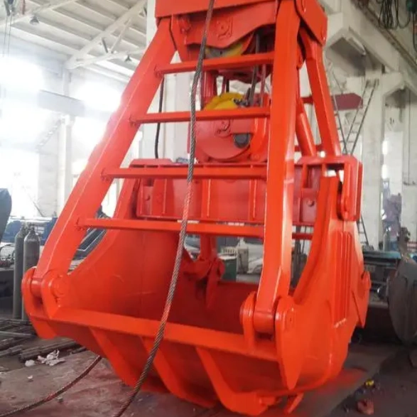 Multi-talon orange peel grab for secure lifting of irregular shaped materials