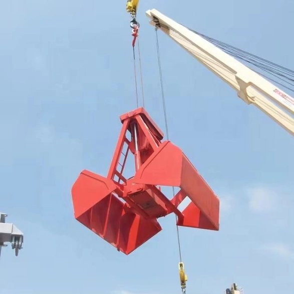 Scrap yard and recycling center crane grab bucket for efficient material sorting