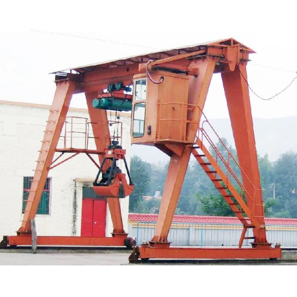 Single Girder Gantry Crane with Grab Bucket.webp