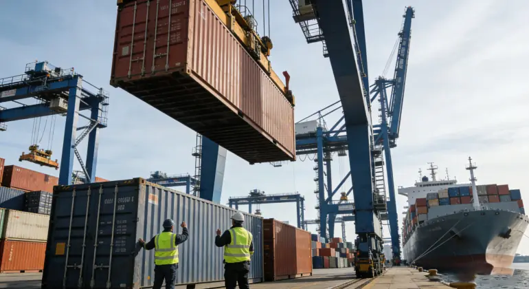 we supplies 20 tons of ship-to-shore cranes to Brazil