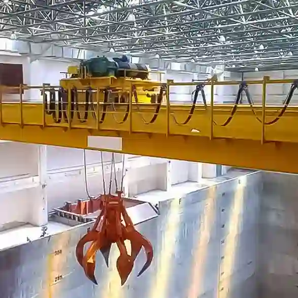 Single Girder Overhead Crane with Grab Bucket.webp